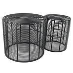 Padkészlet BULAN RATTAN 60 fekete