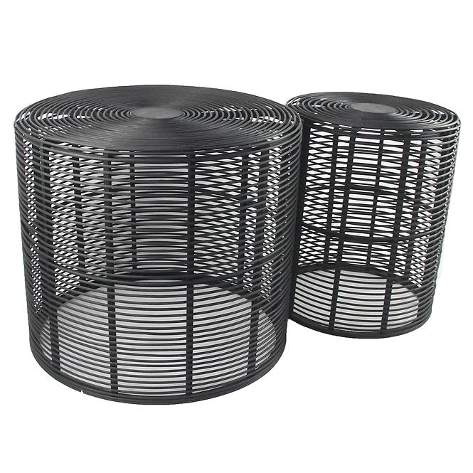 Padkészlet BULAN RATTAN 60 fekete