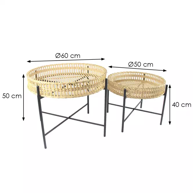 Dohányzóasztal BOHO BAMBOO 60