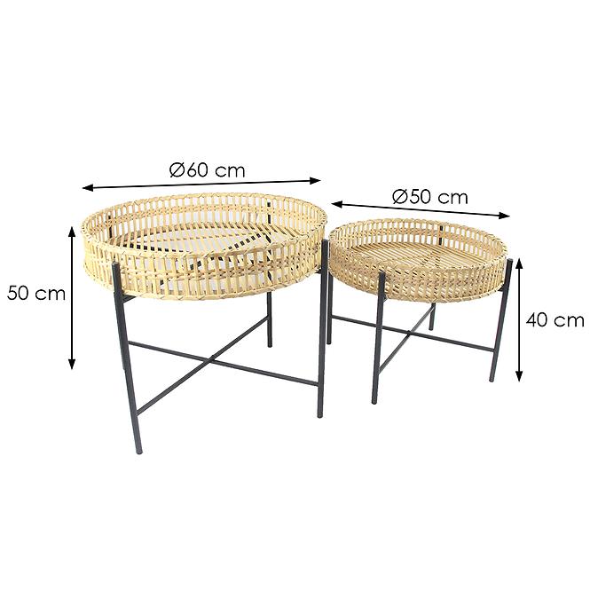 Dohányzóasztal BOHO BAMBOO 60,2