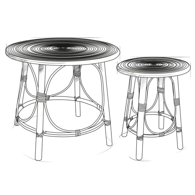 Padkészlet TAMAN RATTAN 59,5