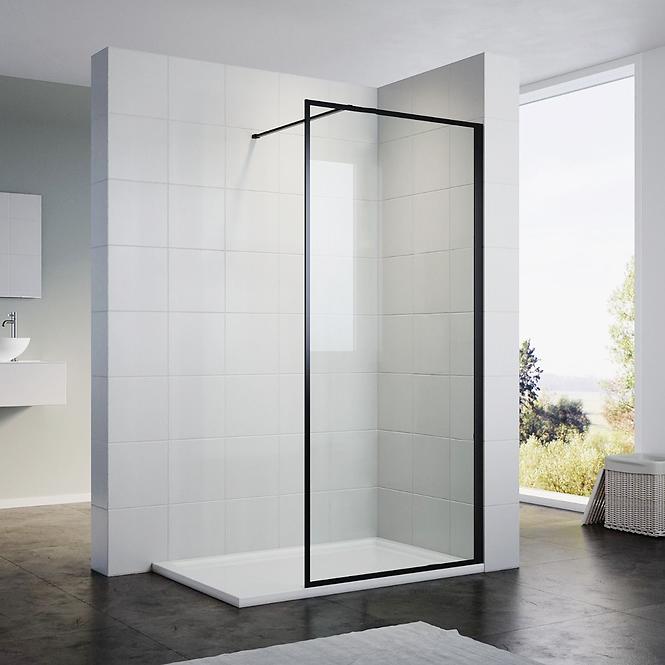 Zuhanyfal Walk-In Tiz 100x195 black