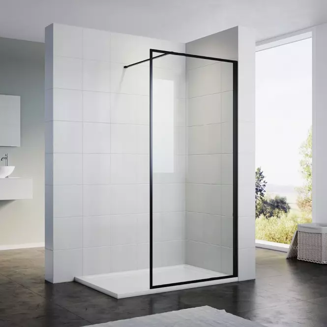 Zuhanyfal Walk-In Tiz 120x195 black