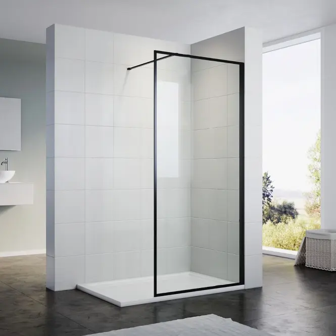 Zuhanyfal Walk-In Tiz 120x195 black,7