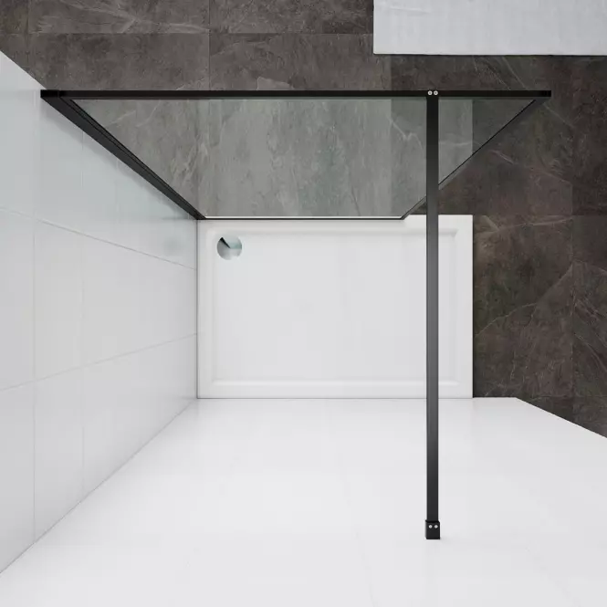 Zuhanyfal Walk-In Tiz 120x195 black