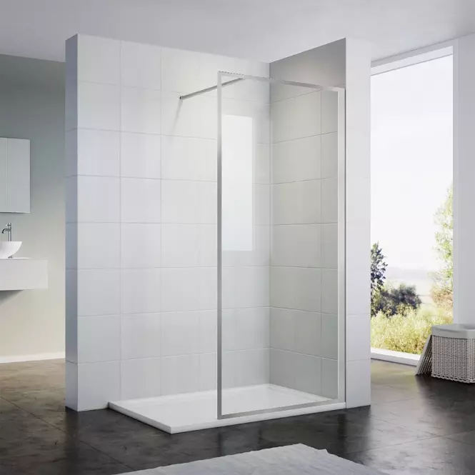 Zuhanyfal Walk-In Tiz 120x195 króm,4