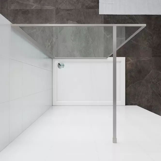 Zuhanyfal Walk-In Tiz 120x195 króm