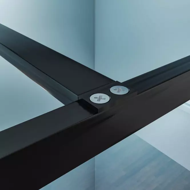 Zuhanyfal Walk-In Metro 120x195 black