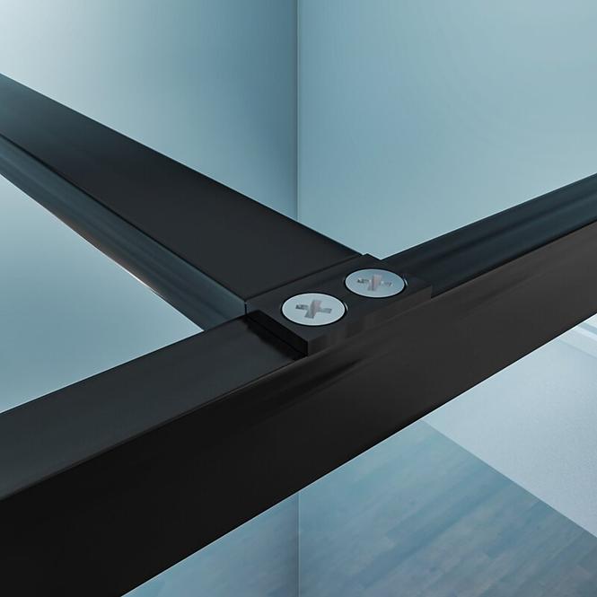 Zuhanyfal Walk-In Metro 120x195 black