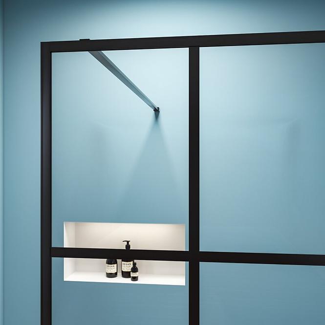 Zuhanyfal Walk-In Metro 120x195 black