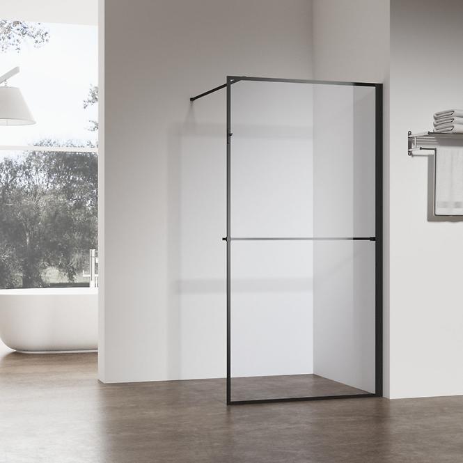 Zuhanyfal Walk-In Rest 100x195 black