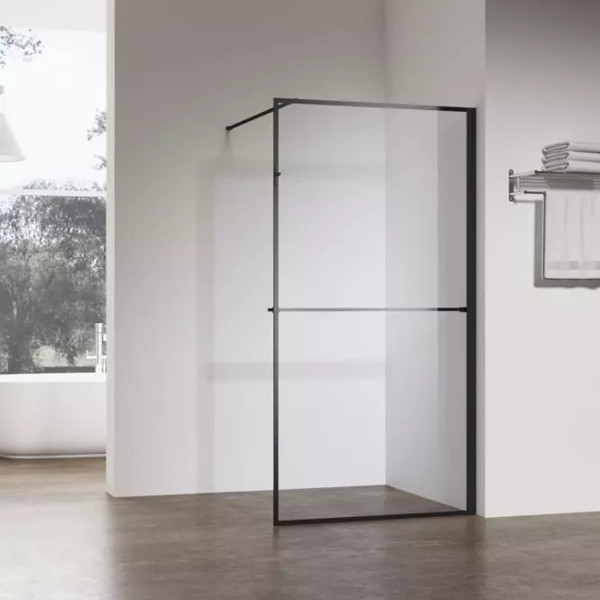 Zuhanyfal Walk-In Rest 120x195 black
