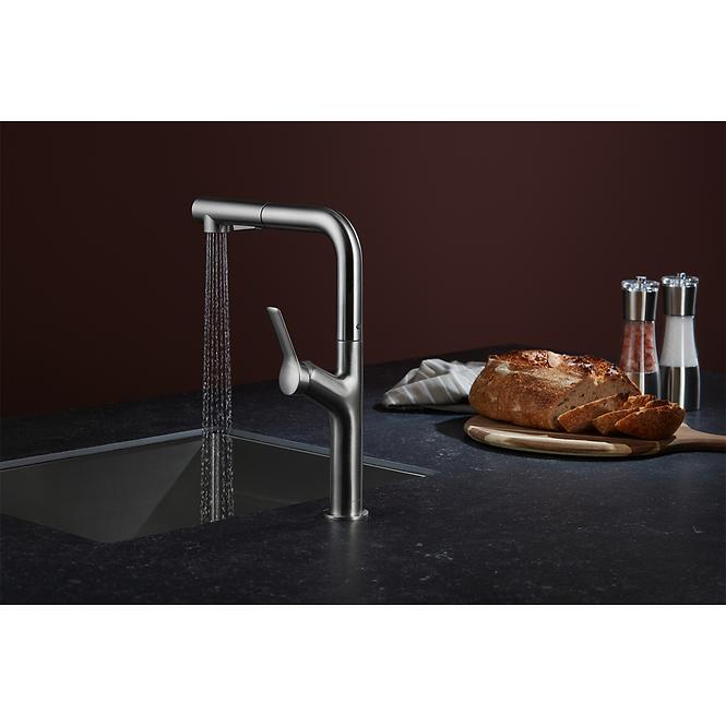 Duero Design Inox mosogatócsaptelep kihúzható kifolyóval