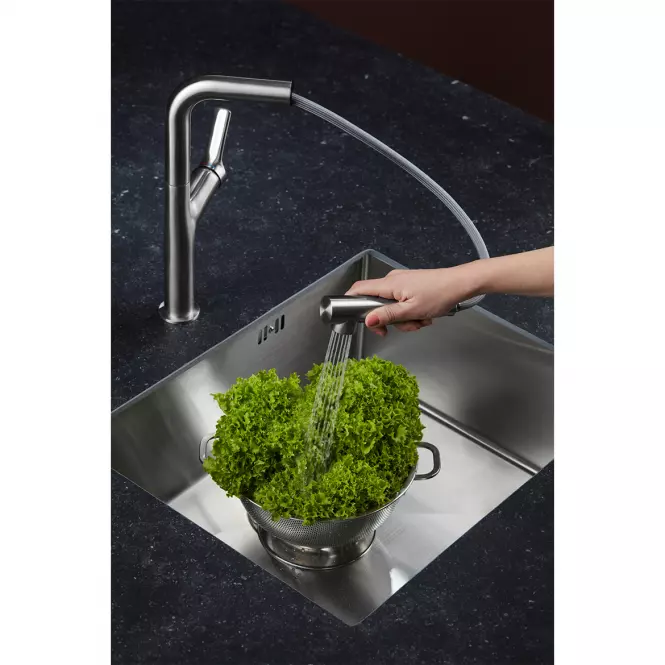 Duero Design Inox mosogatócsaptelep kihúzható kifolyóval,5