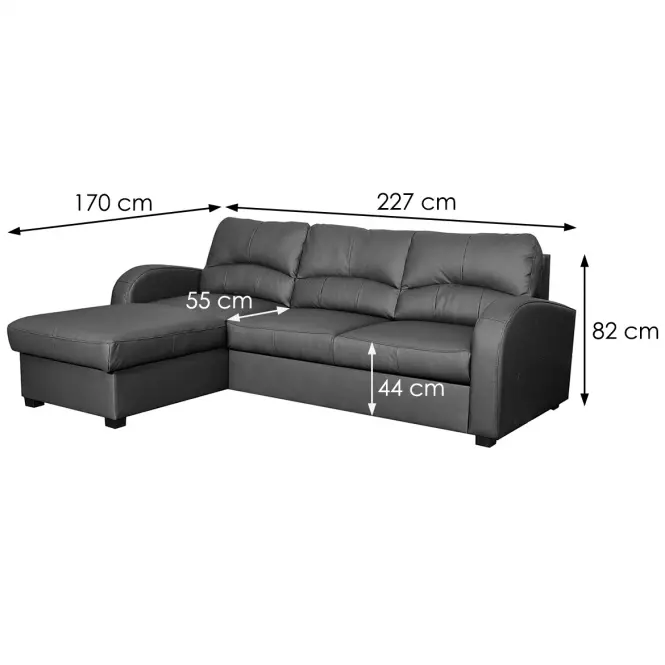 Sarokgarnitúra szett Tilo REC/BK-2F Matt Velvet 97 L,5