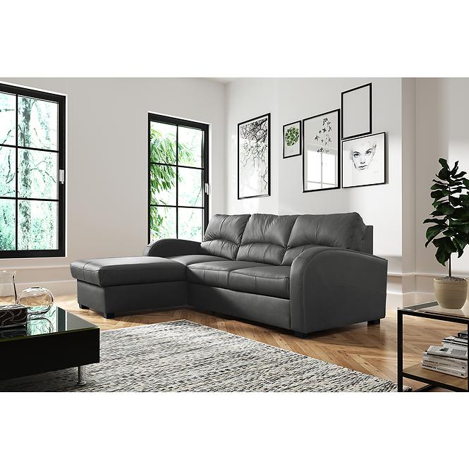 Sarokgarnitúra szett Tilo REC/BK-2F Matt Velvet 97 L,6