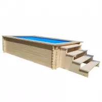 Fából készült medence 4x2 m