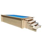 Fából készült medencék 4x2 m