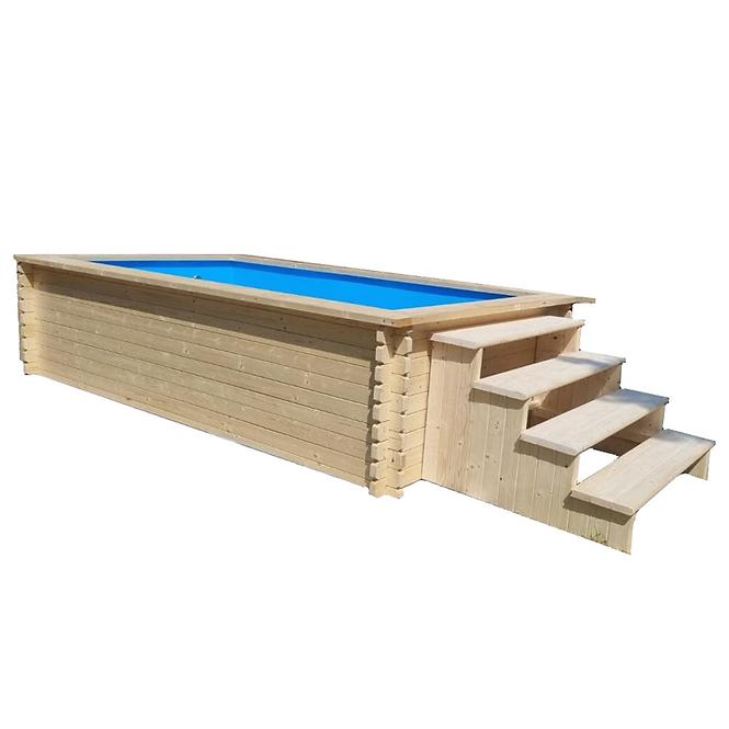 Fából készült medencék 4x2 m