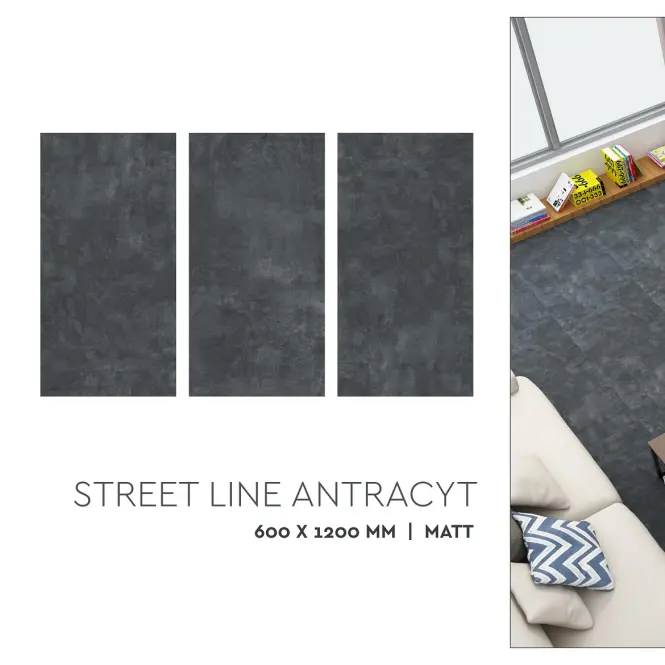 Csempe Gres Street Antracyt Mat. Rekt. 60/120,9