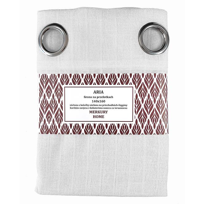 Függöny karikán ARIA poliészter fehér140x160 Merkury Home