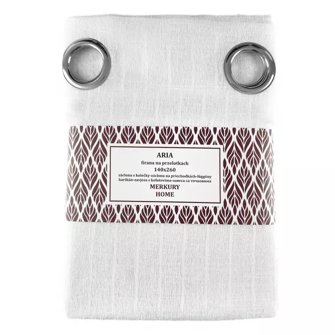 Függöny karikán ARIA poliészter fehér140x260 Merkury Home