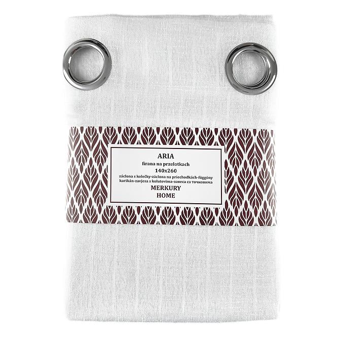 Függöny karikán ARIA poliészter fehér140x260 Merkury Home
