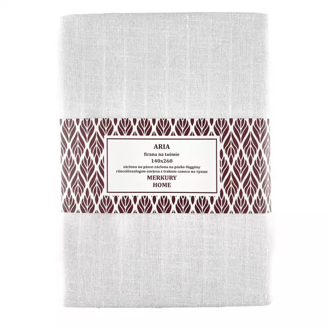 Függöny szalagon  ARIA poliészter fehér140x260 Merkury Home