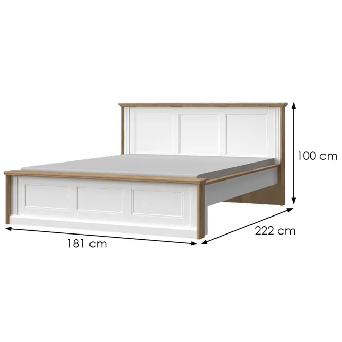 Ágy 160 Tara kr160-ta white/pacific walnut,2
