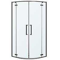 Zuhanykabin negyedkör Delta 90x90x195 black