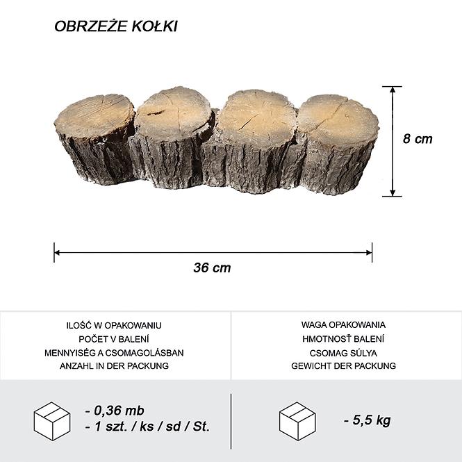 Gyepszegély 36,4x10x8 cm