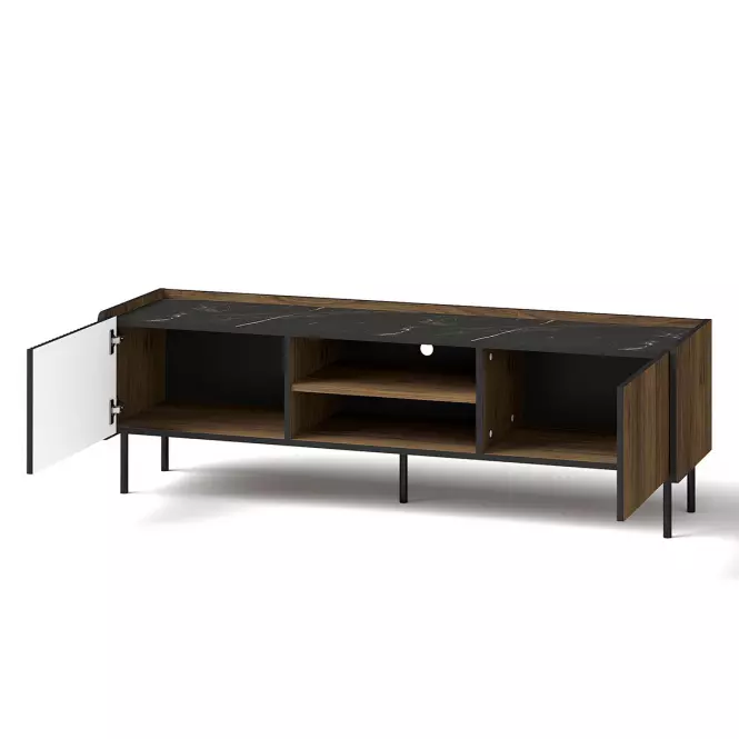TV szekrény Prestigo P7 2d War Walnut/San Seb/Black Matt,3