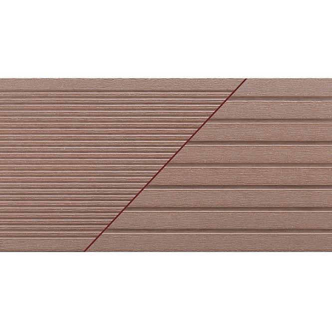 Kompozit teraszburkolat szálcsiszolt Bergdeck gesztenye 2400x150x25mm