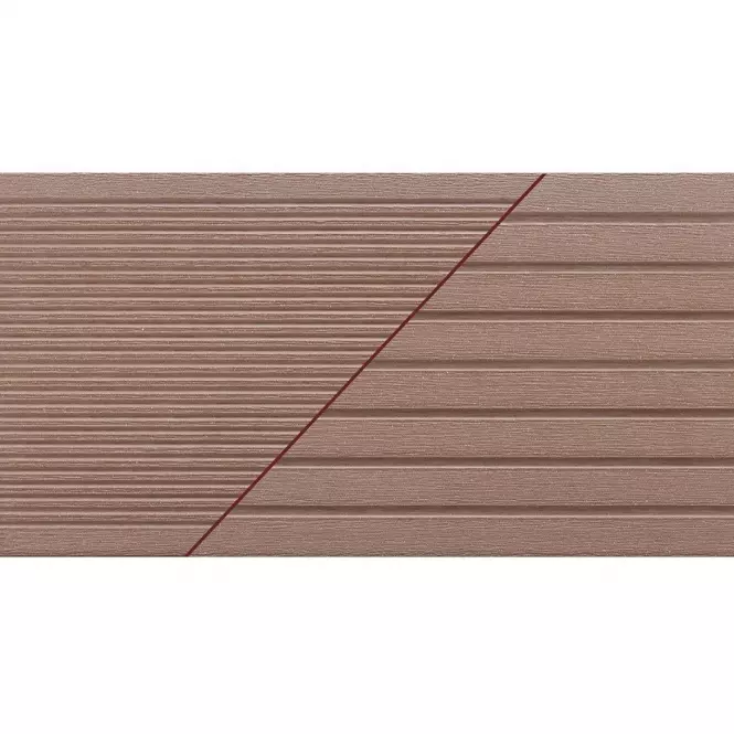 Kompozit teraszburkolat szálcsiszolt Bergdeck gesztenye 2400x150x25mm,2