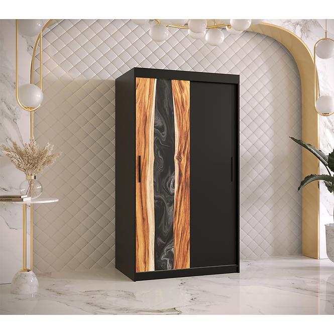 Szekrény Resin 100 fekete/fekete