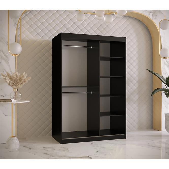 Szekrény Resin 120 fekete/fekete