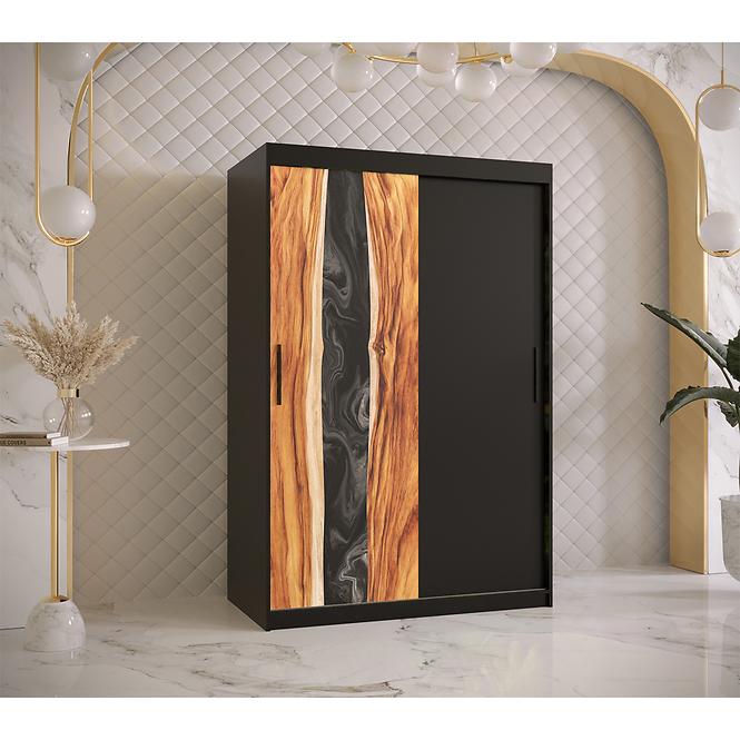 Szekrény Resin 120 fekete/fekete