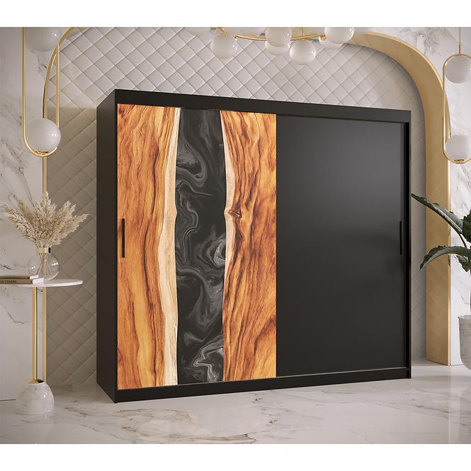 Szekrény Resin 200 fekete/fekete