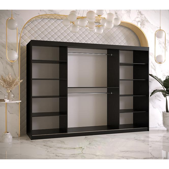 Szekrény Resin 250 fekete/fekete