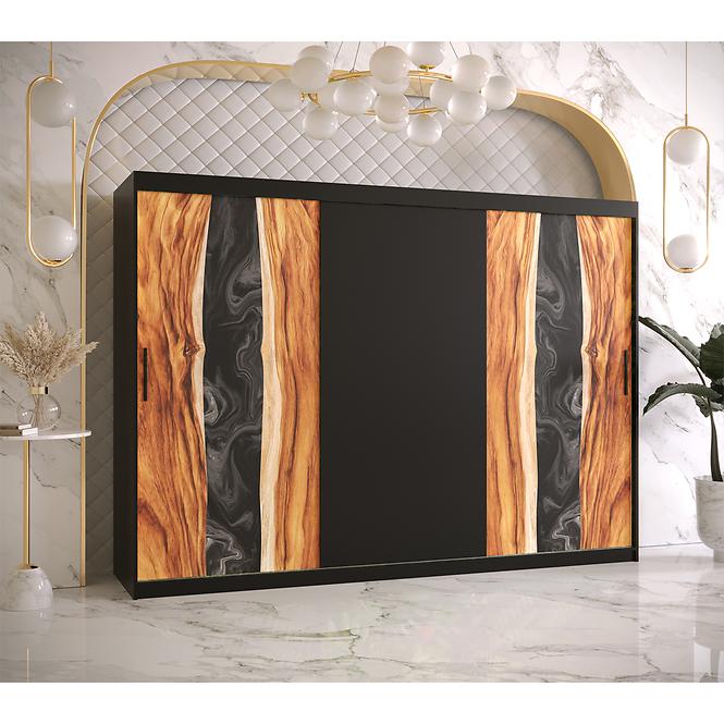Szekrény Resin 250 fekete/fekete