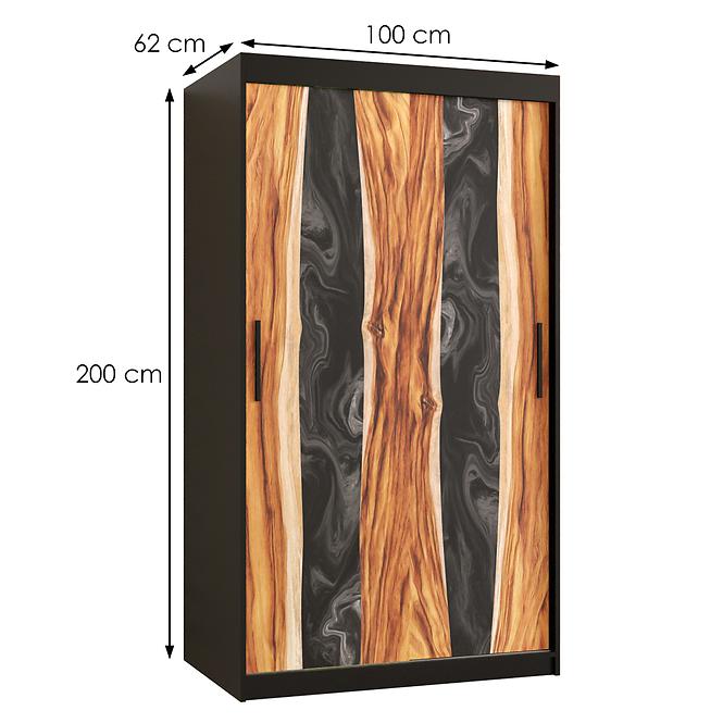 Szekrény Resin I 100 fekete