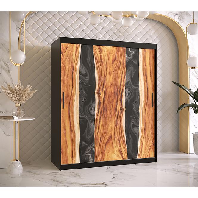 Szekrény Resin I 150 fekete