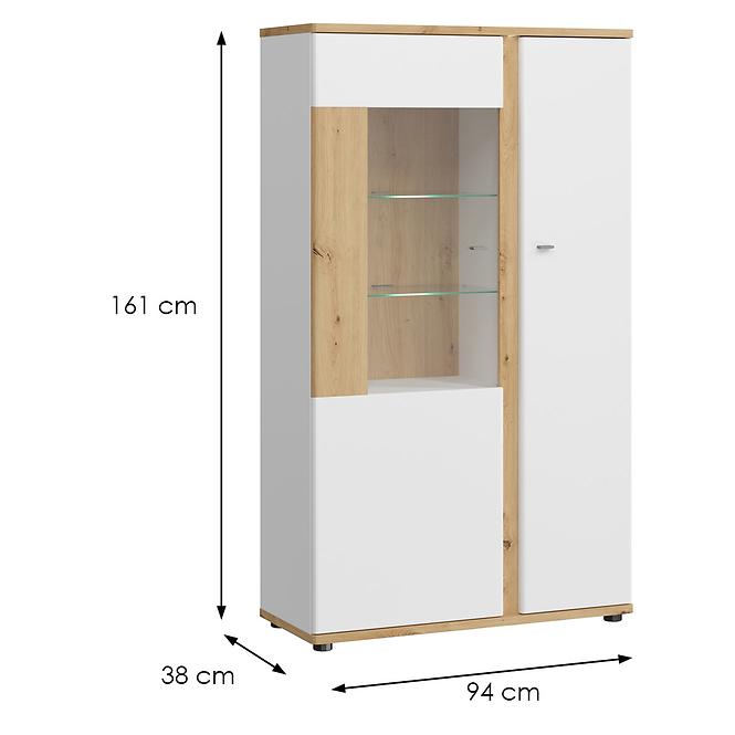 Vitrin Avila 2D AILV02 fehér/tölgy artisan