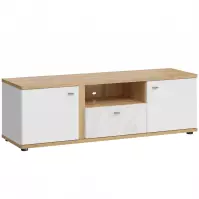 Szekrény RTV Avila 2D1S AILF01 fehér/tölgy artisan