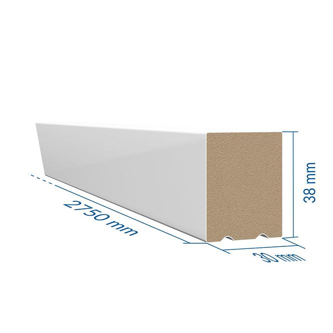 Dekoratív díszlécek a falhoz lécek fehér 30x38x2750mm