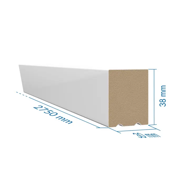 Dekoratív díszlécek a falhoz lécek fehér 30x38x2750mm,2