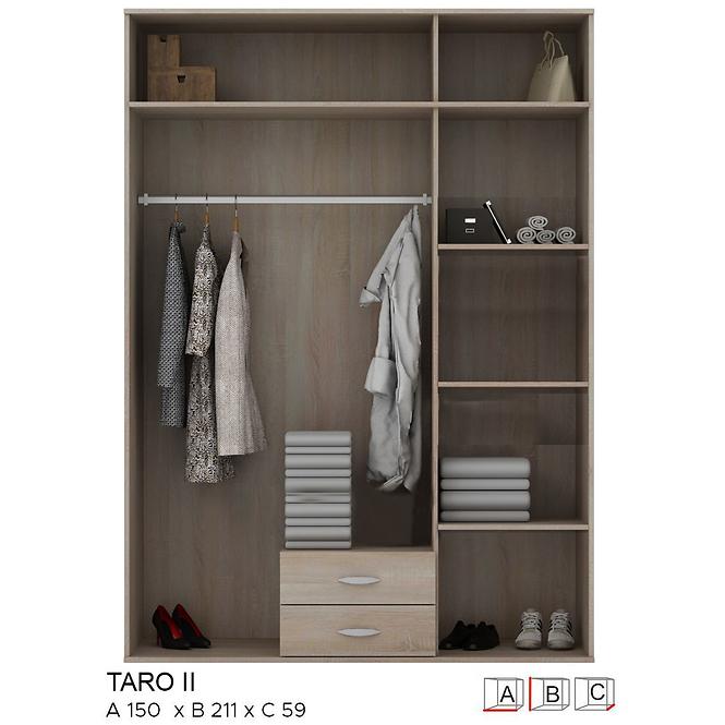 Szekrény Taro II  150 cm tölgy sonoma