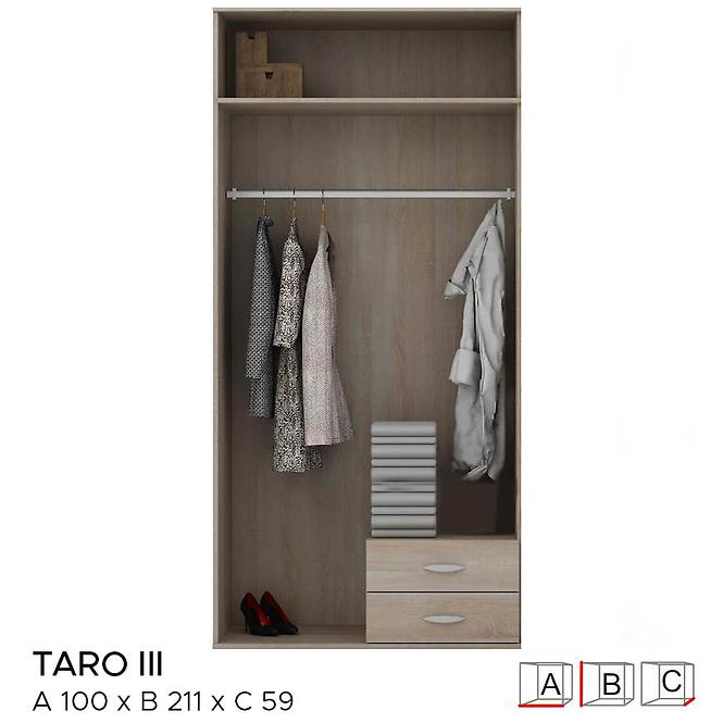 Szekrény Taro III 100 cm tölgy sonoma