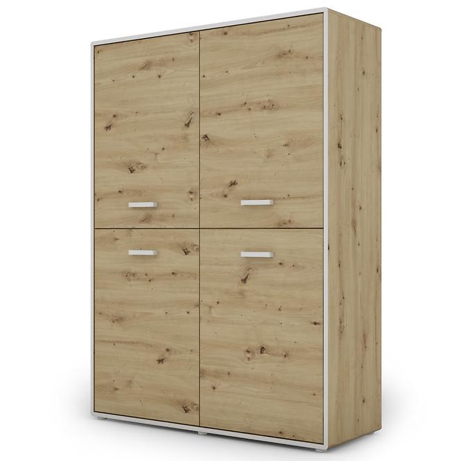 Komód Capannoli 120 4d tölgy artisan/fehér,4