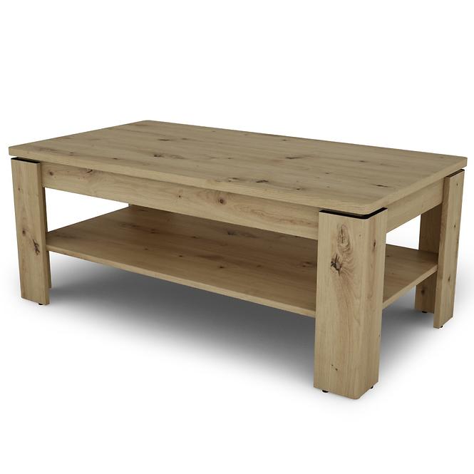 Dohányzóasztal Capannoli ct tölgy artisan/fekete